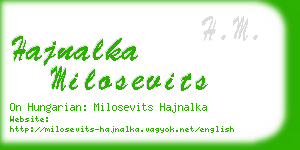 hajnalka milosevits business card